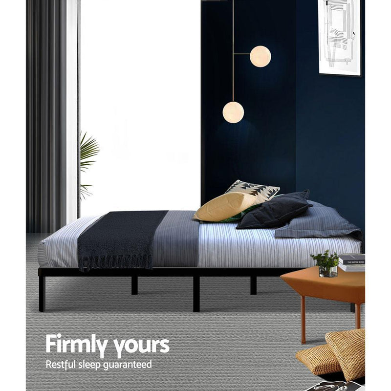 King Single Package | Ted Metal Bed & Normay Bonnell Spring Pillow Top Mattress (Medium Firm) - Furniture > Bedroom - Rivercity House & Home Co. (ABN 18 642 972 209) - Affordable Modern Furniture Australia