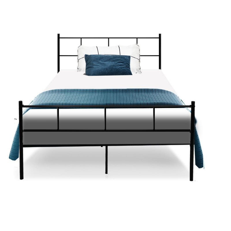 King Single Package | Wategos Metal Bed Frame Black & Bonita Euro Top Mattress (Medium Firm) - Rivercity House & Home Co. (ABN 18 642 972 209)
