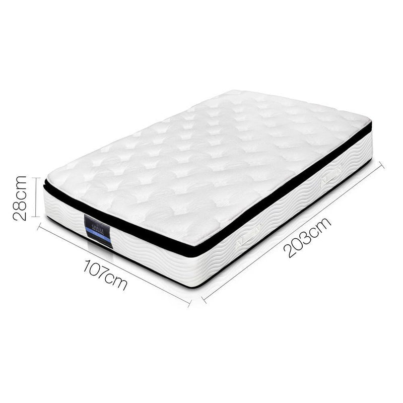 King Single Size | 28cm Thick Foam Top Mattress - Furniture > Mattresses - Rivercity House & Home Co. (ABN 18 642 972 209) - Affordable Modern Furniture Australia