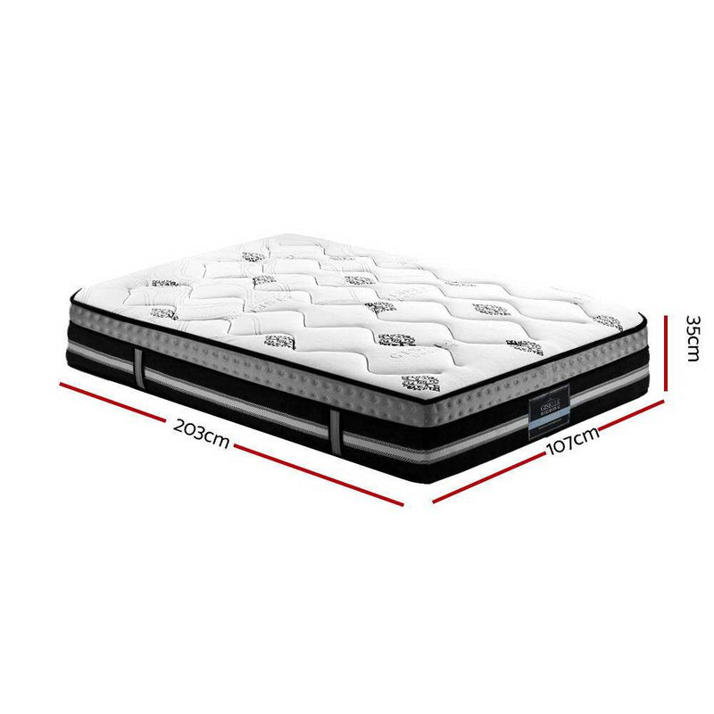 King Single Size | 7 Zone Pocket Spring Cool Gel Foam Medium Firm Mattress - Furniture > Mattresses - Rivercity House And Home Co.