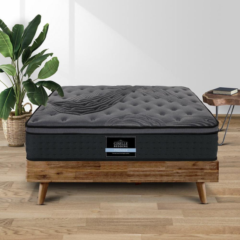 King Single Size | Alanya Series Bamboo Charcoal Euro Top Mattress (Medium Firm) - Furniture > Bedroom - Rivercity House And Home Co.