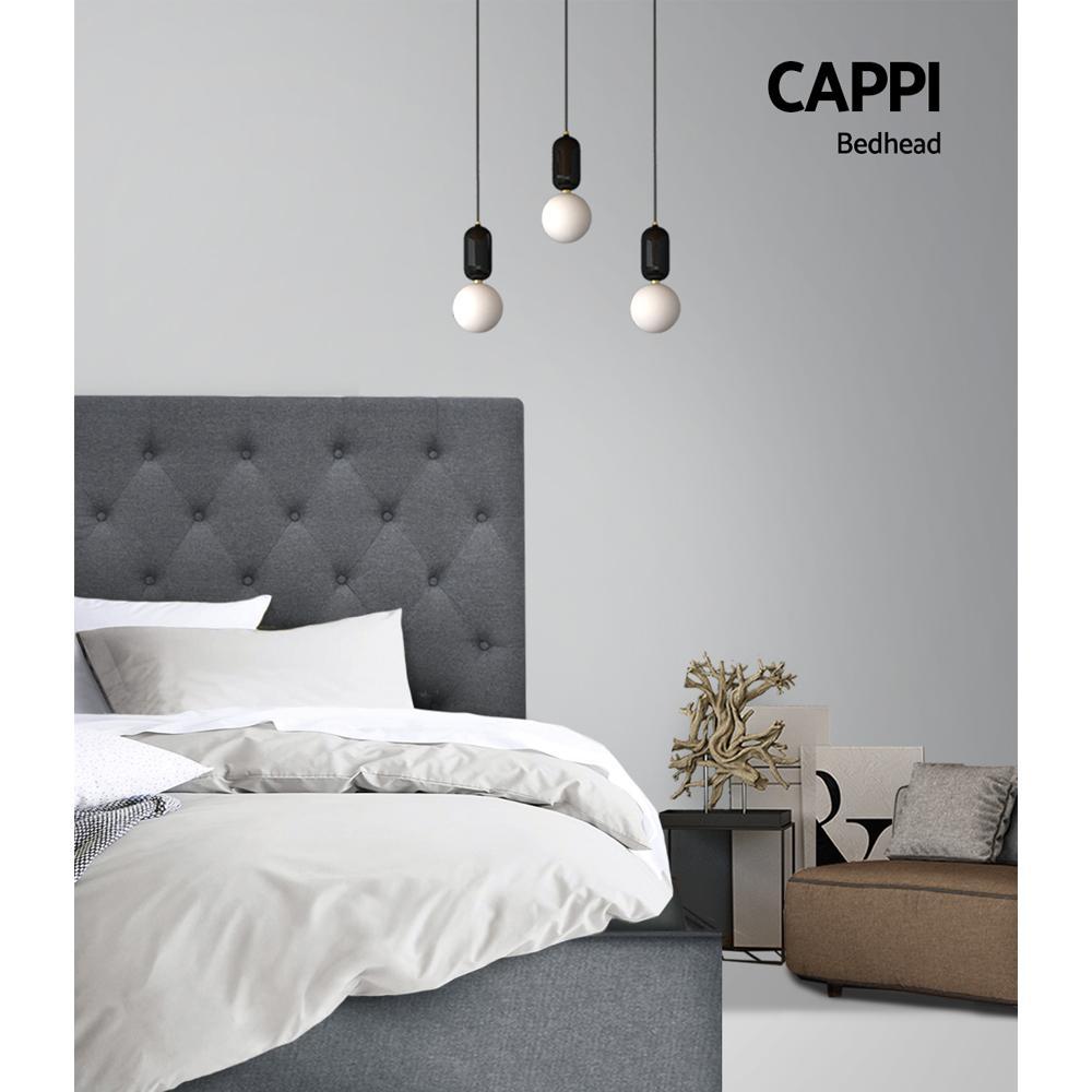 King Single Size | Cappi Bed Headboard (Grey) - Rivercity House & Home Co. (ABN 18 642 972 209) - Affordable Modern Furniture Australia
