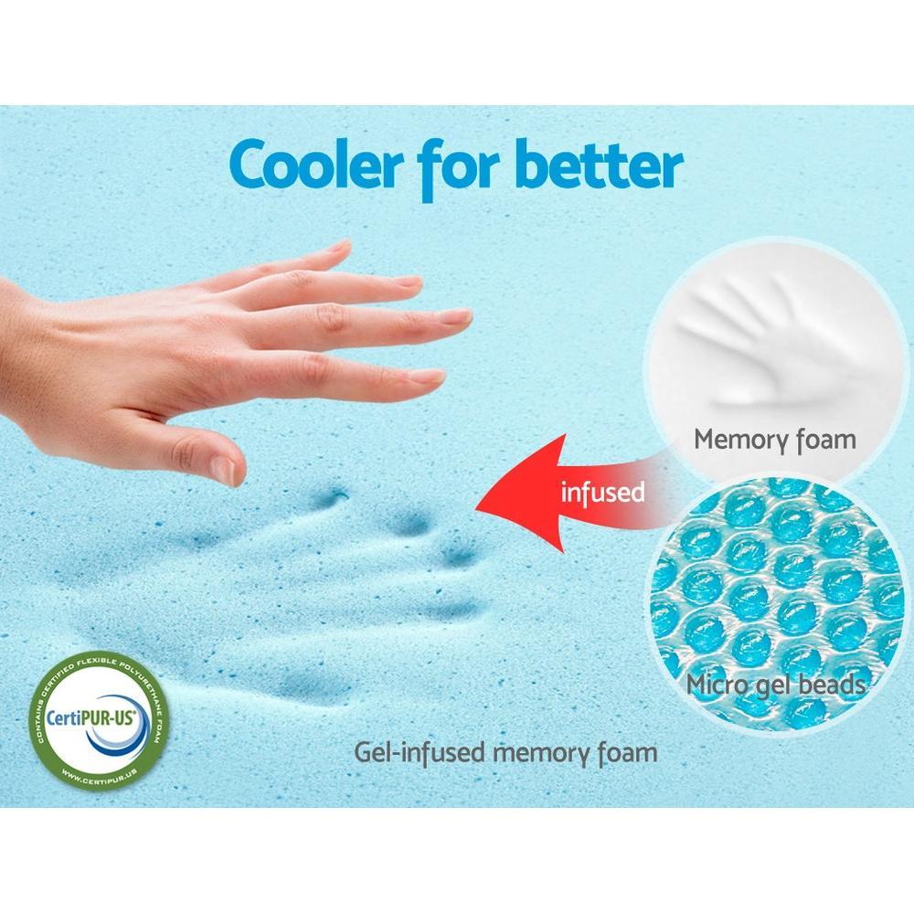 King Single Size | Cool Gel Memory Foam Mattress - Rivercity House & Home Co. (ABN 18 642 972 209) - Affordable Modern Furniture Australia