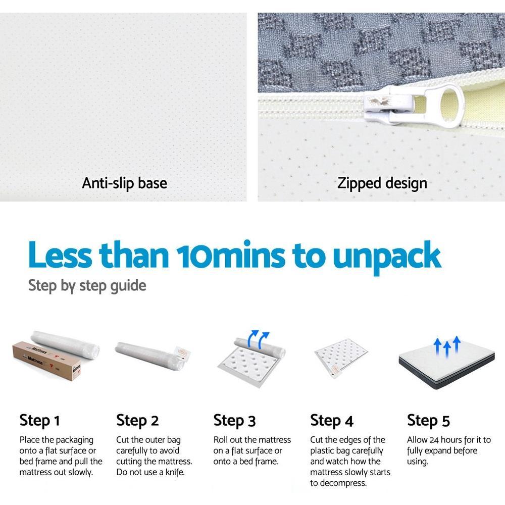 King Single Size | Cool Gel Memory Foam Mattress - Rivercity House & Home Co. (ABN 18 642 972 209) - Affordable Modern Furniture Australia