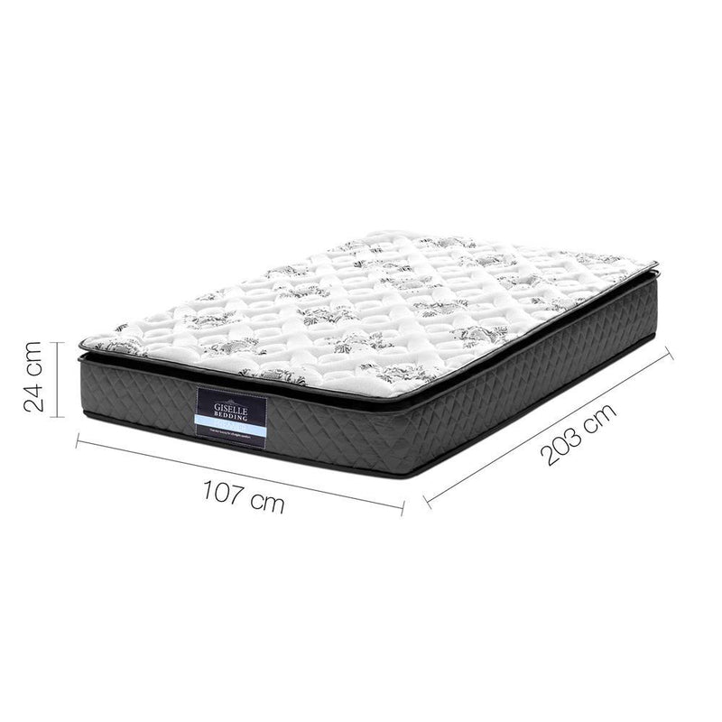 King Single Size | Rocco Bonnell Spring Pillow Top Mattress (Medium) - Furniture > Mattresses - Rivercity House And Home Co.