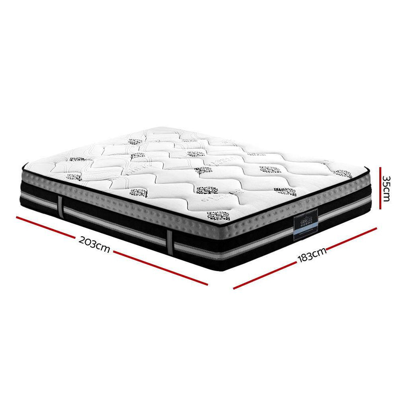 King Size | 7 Zone Pocket Spring Cool Gel Mattress Medium Firm - Furniture > Mattresses - Rivercity House And Home Co.