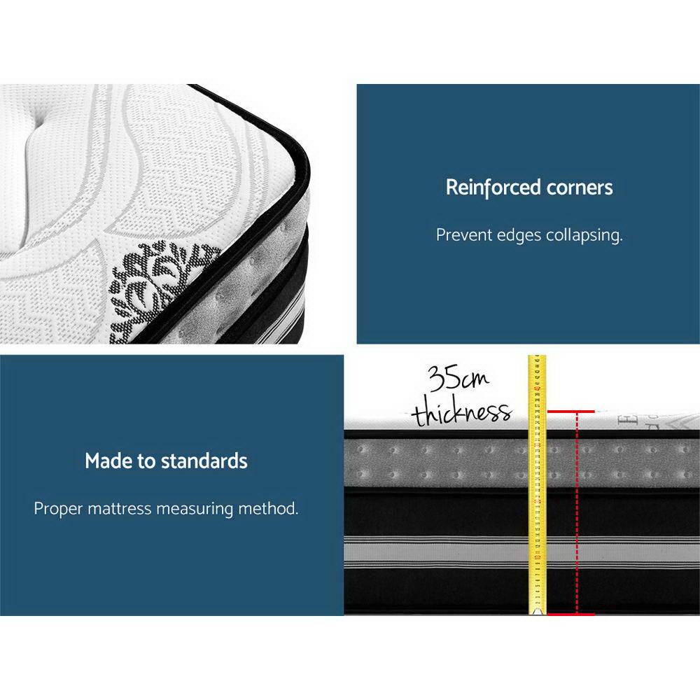 King Size | 7 Zone Pocket Spring Cool Gel Mattress Medium Firm - Furniture > Mattresses - Rivercity House & Home Co. (ABN 18 642 972 209) - Affordable Modern Furniture Australia