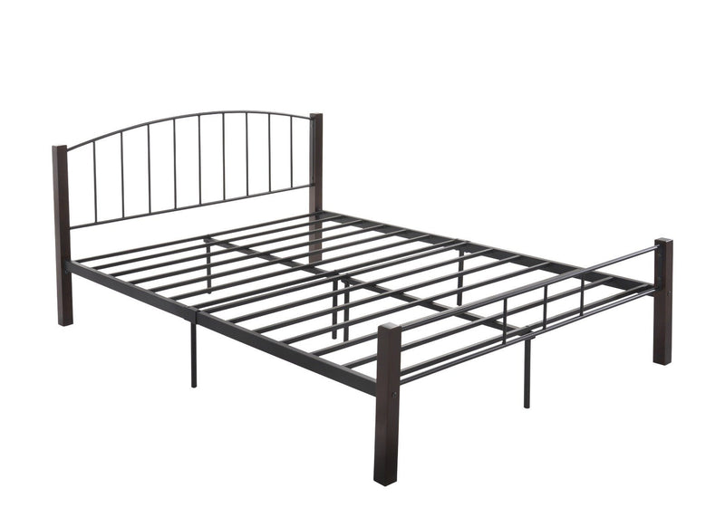 King Size | Bed frame w/ solidwood post in Black + Wenge - Furniture > Bedroom - Rivercity House & Home Co. (ABN 18 642 972 209) - Affordable Modern Furniture Australia