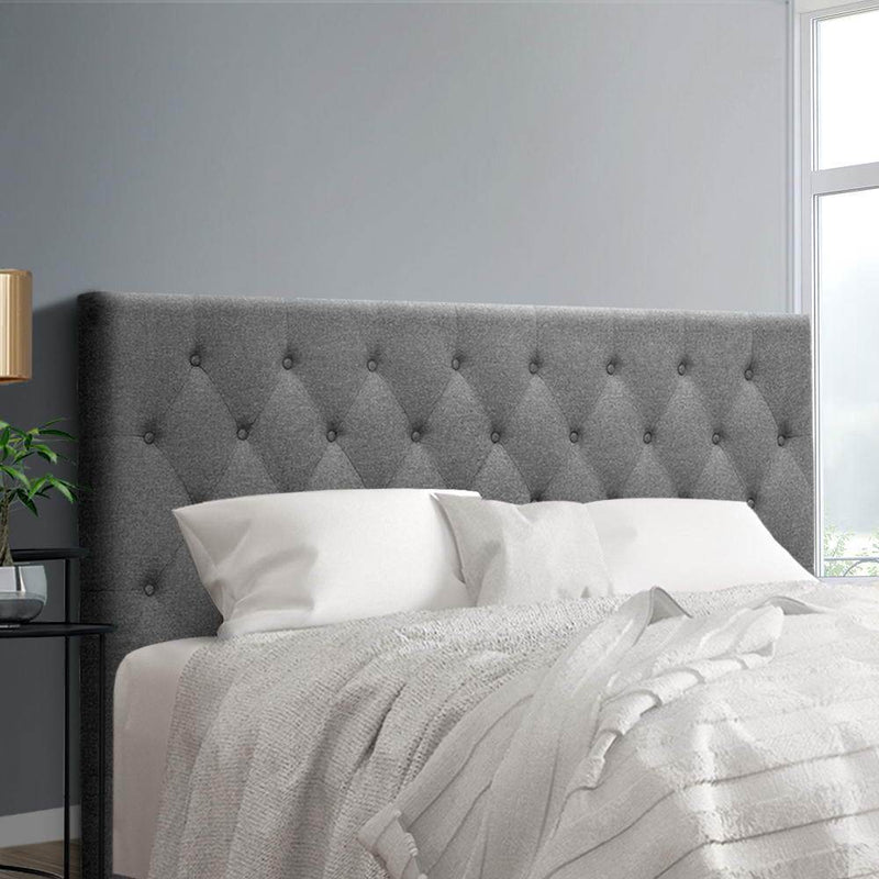 King Size | Cappi Bed Headboard (Grey) - Furniture > Bedroom - Rivercity House And Home Co.