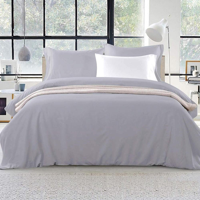 King Size Classic Quilt Cover Set - Grey - Rivercity House & Home Co. (ABN 18 642 972 209) - Affordable Modern Furniture Australia