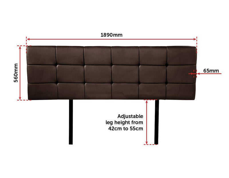 King Size | Deluxe Headboard Bedhead (Brown) - Rivercity House & Home Co. (ABN 18 642 972 209) - Affordable Modern Furniture Australia
