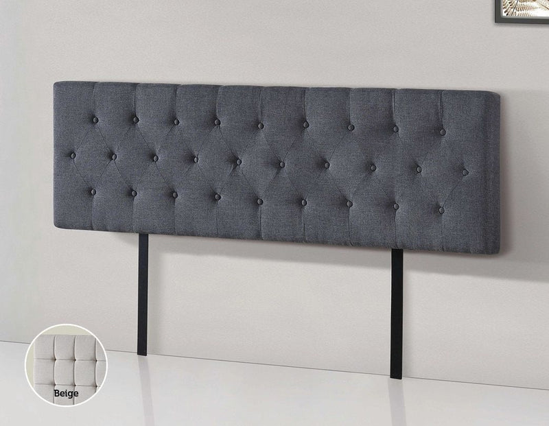 King Size | Deluxe Headboard Bedhead (Grey) - Rivercity House & Home Co. (ABN 18 642 972 209) - Affordable Modern Furniture Australia