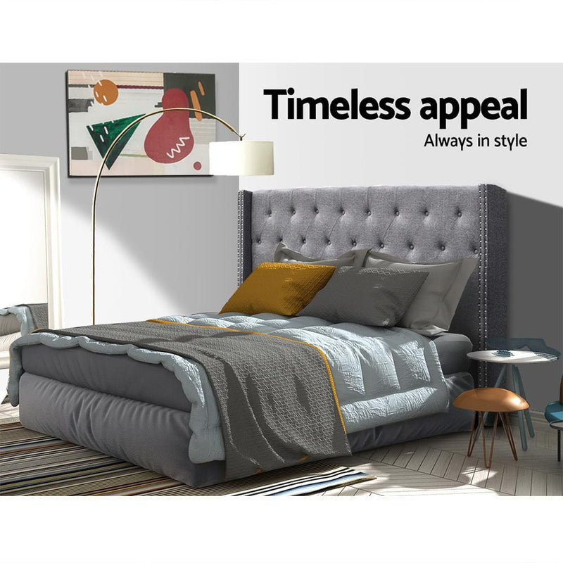 King Size | Luca Bed Headboard (Grey) - Rivercity House & Home Co. (ABN 18 642 972 209) - Affordable Modern Furniture Australia