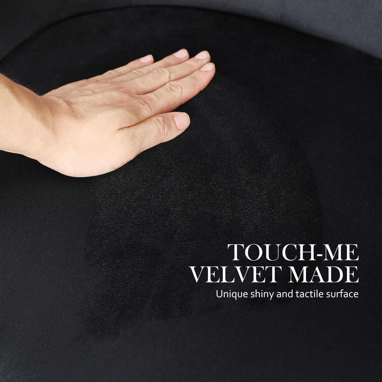 Set of 4 Lisse French Provincial Velvet Dining Chairs with Chrome Ring - Black - Furniture > Bar Stools & Chairs - Rivercity House & Home Co. (ABN 18 642 972 209) - Affordable Modern Furniture Australia