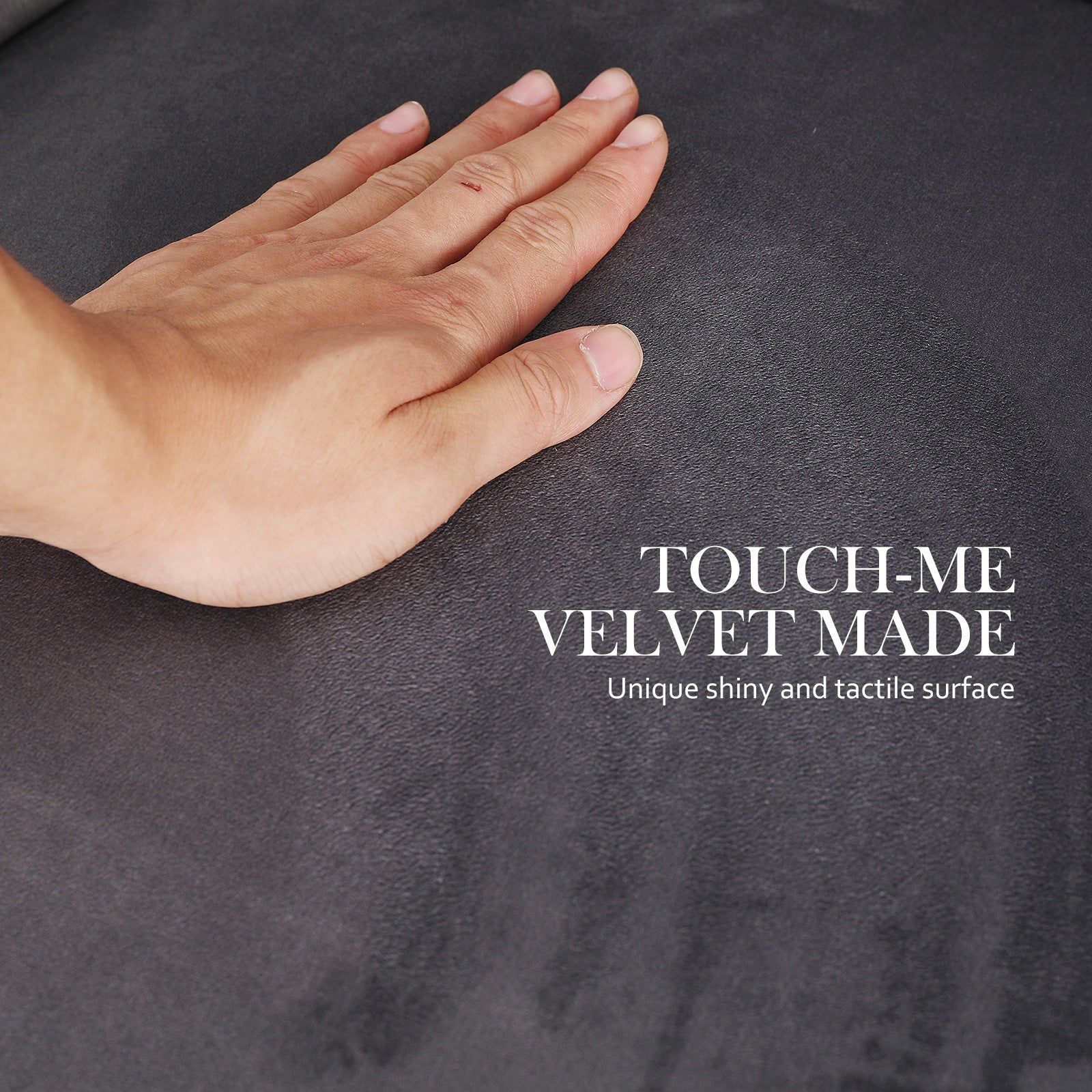 Set of 4 Lisse French Provincial Velvet Dining Chairs with Chrome Ring - Grey - Furniture > Bar Stools & Chairs - Rivercity House & Home Co. (ABN 18 642 972 209) - Affordable Modern Furniture Australia