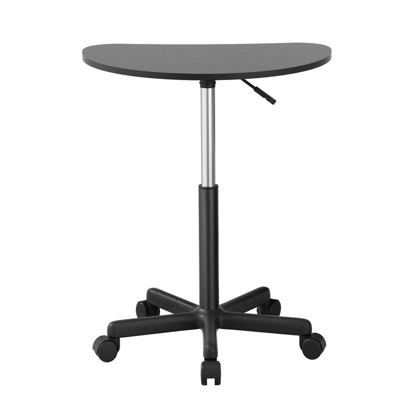 Laptop Desk Portable Height Adjustable Table Caster Wheels 60CM Black - Furniture > Office - Rivercity House & Home Co. (ABN 18 642 972 209) - Affordable Modern Furniture Australia