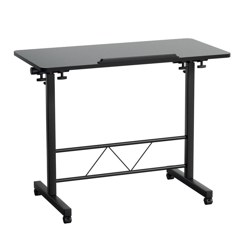 Laptop Desk Table Height Adjustable Wooden Bed Side Tables 80CM Black - Furniture > Office - Rivercity House & Home Co. (ABN 18 642 972 209) - Affordable Modern Furniture Australia