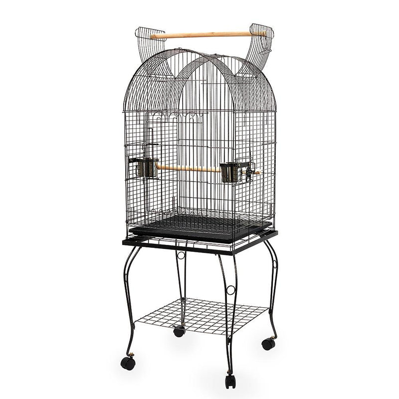 Large Bird Cage with Perch - Black - Pet Care - Rivercity House & Home Co. (ABN 18 642 972 209) - Affordable Modern Furniture Australia
