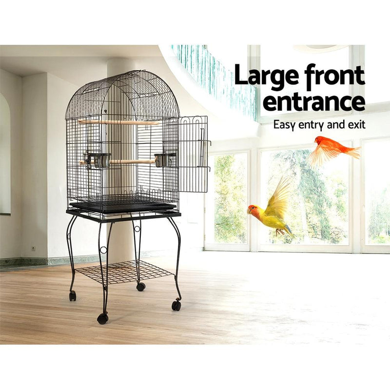 Large Bird Cage with Perch - Black - Pet Care - Rivercity House & Home Co. (ABN 18 642 972 209) - Affordable Modern Furniture Australia
