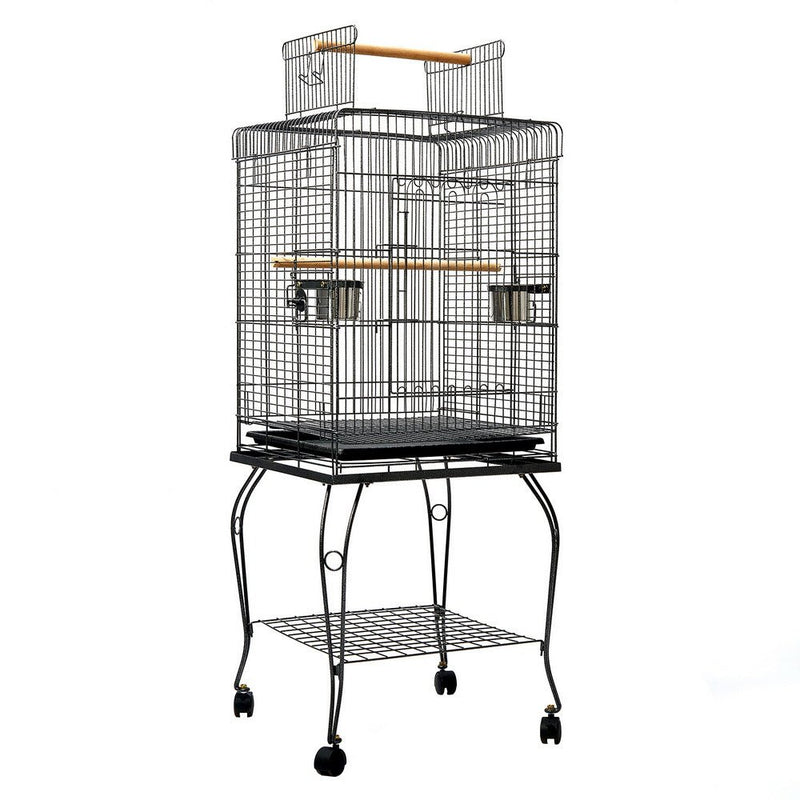Large Bird Cage with Perch - Black - Pet Care > Bird - Rivercity House & Home Co. (ABN 18 642 972 209) - Affordable Modern Furniture Australia