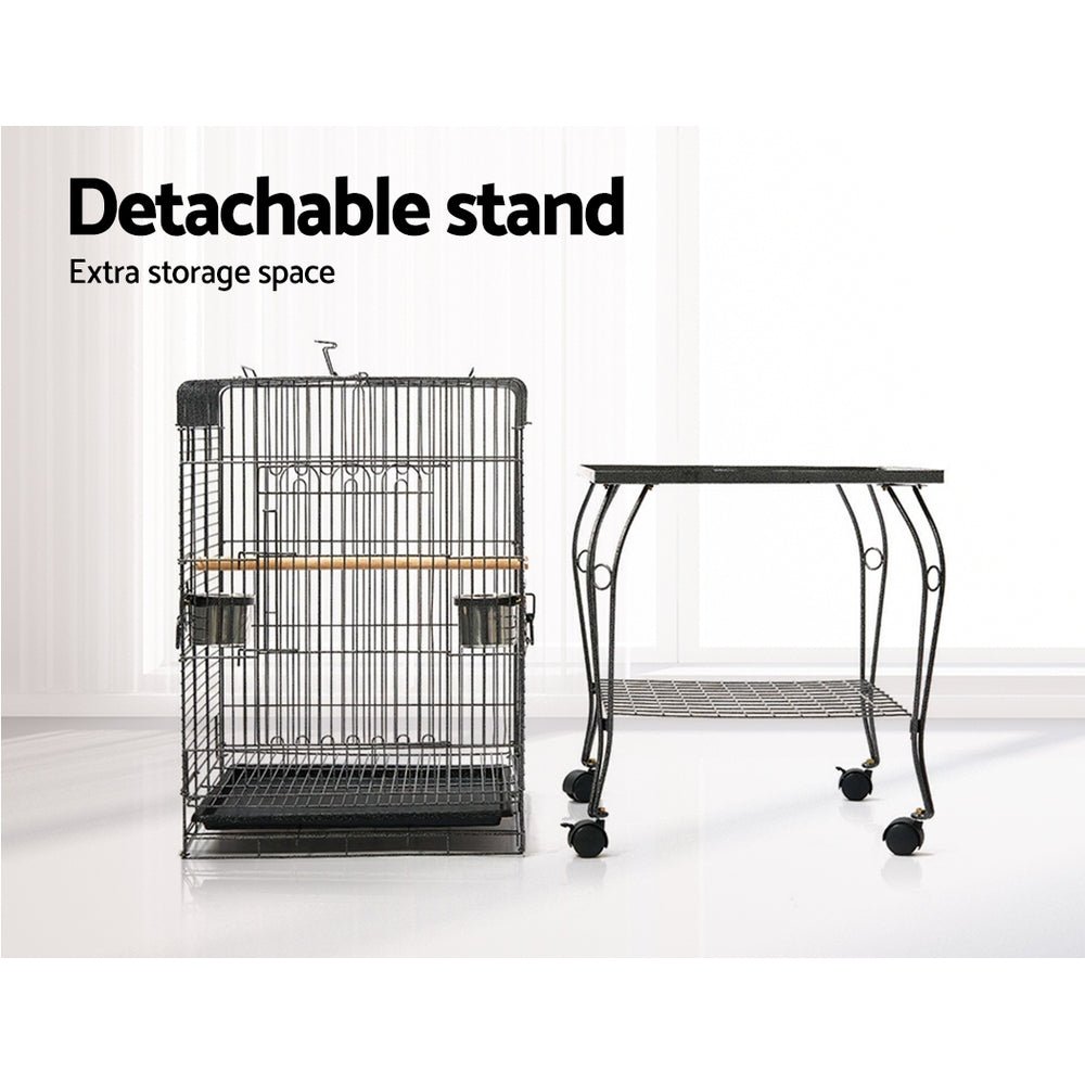 Large Bird Cage with Perch - Black - Pet Care > Bird - Rivercity House & Home Co. (ABN 18 642 972 209) - Affordable Modern Furniture Australia