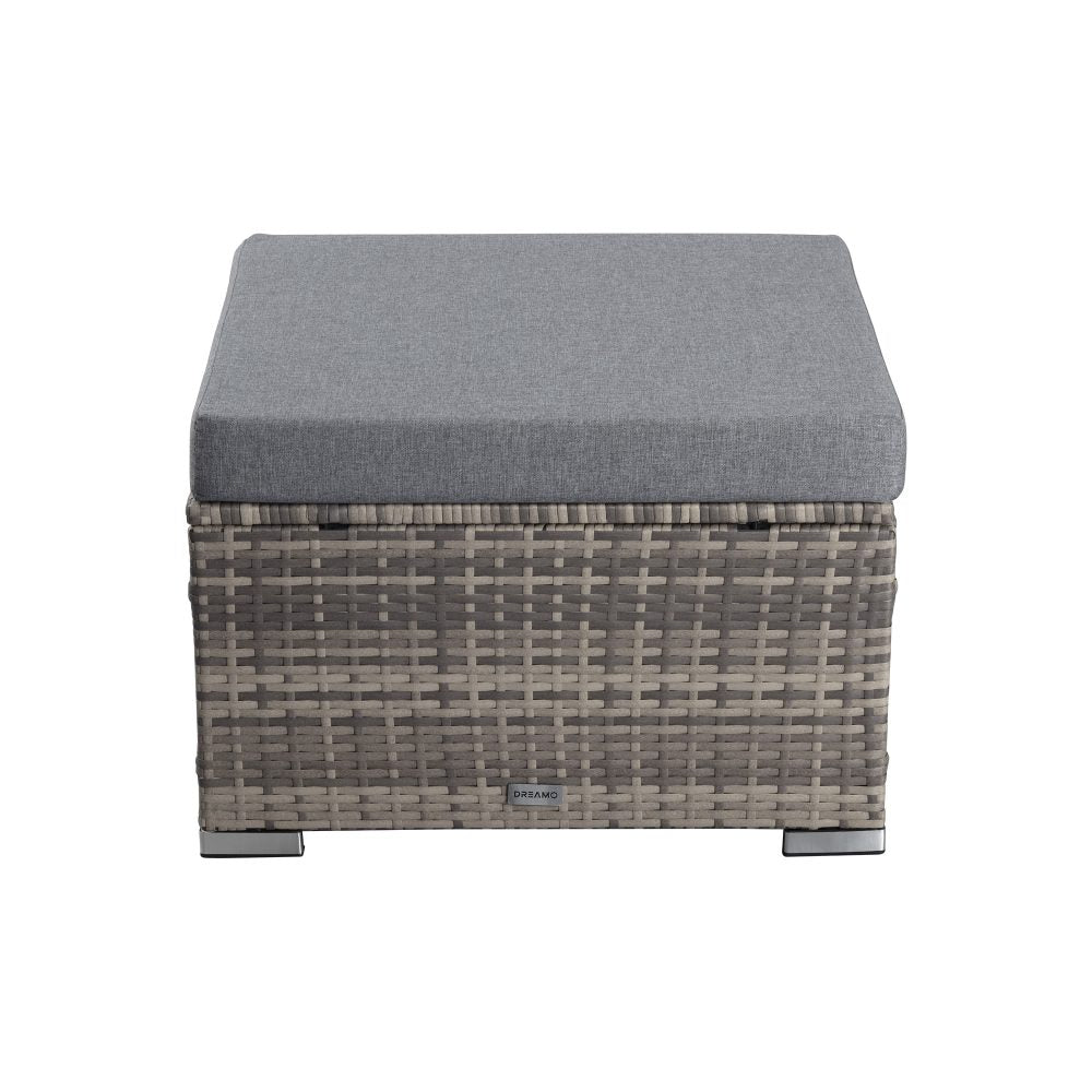 Large Modular Outdoor Ottoman Lounge Set in Grey - Furniture > Outdoor - Rivercity House & Home Co. (ABN 18 642 972 209) - Affordable Modern Furniture Australia