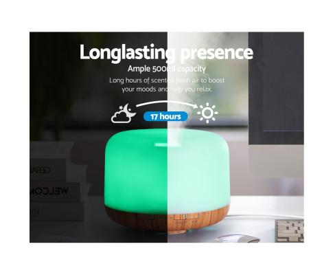 LED Aromatherapy Aroma Diffuser (500ml) - Rivercity House & Home Co. (ABN 18 642 972 209) - Affordable Modern Furniture Australia