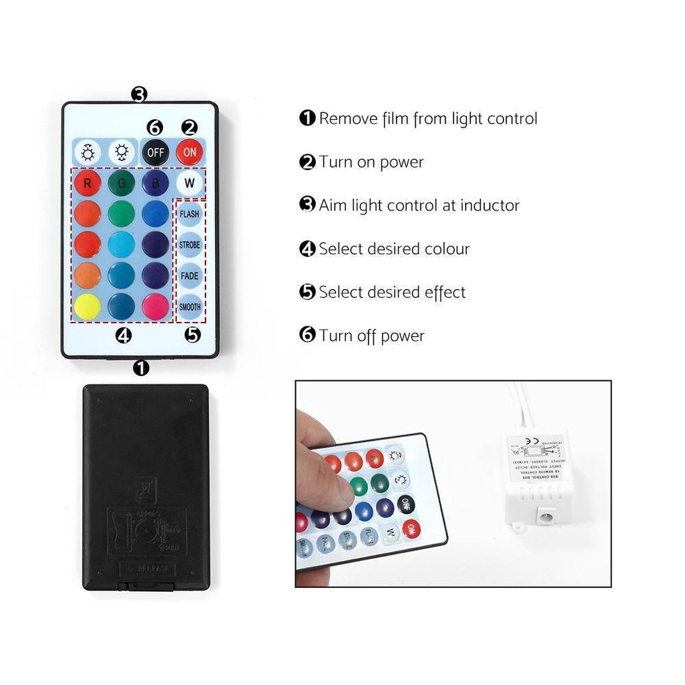 LED Light Bedside Table With 2 Drawers Black - Rivercity House & Home Co. (ABN 18 642 972 209) - Affordable Modern Furniture Australia