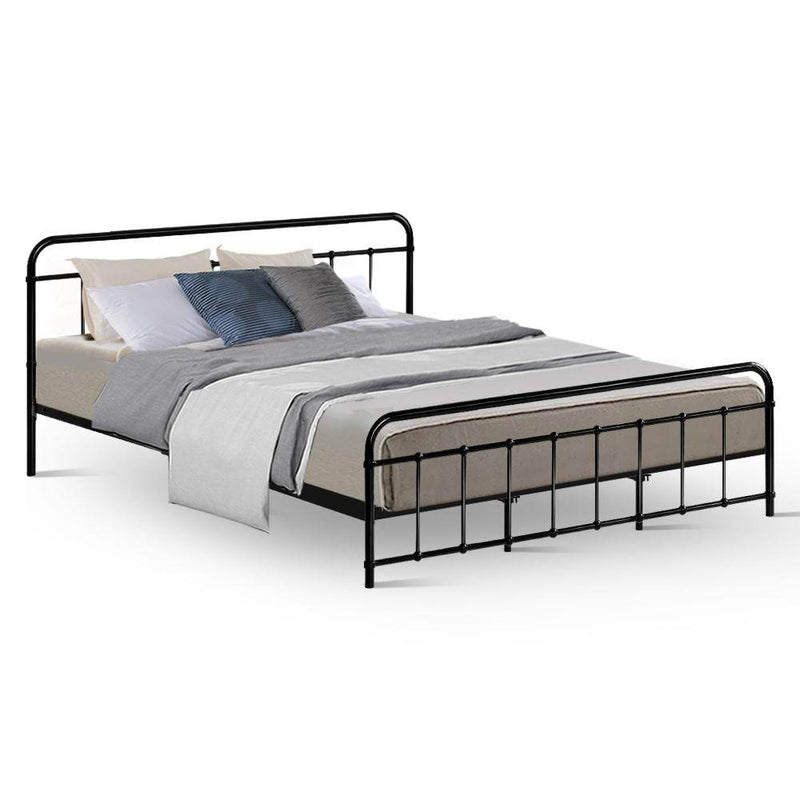 Leo Metal King Bed Frame Black - Furniture > Bedroom - Rivercity House And Home Co.