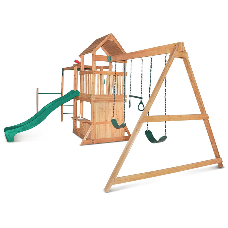 Coburg Lake Play Centre with Green Slide - Baby & Kids > Toys - Rivercity House & Home Co. (ABN 18 642 972 209) - Affordable Modern Furniture Australia