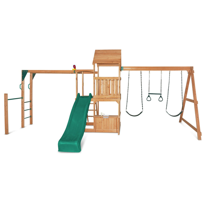 Coburg Lake Play Centre with Green Slide - Baby & Kids > Toys - Rivercity House & Home Co. (ABN 18 642 972 209) - Affordable Modern Furniture Australia