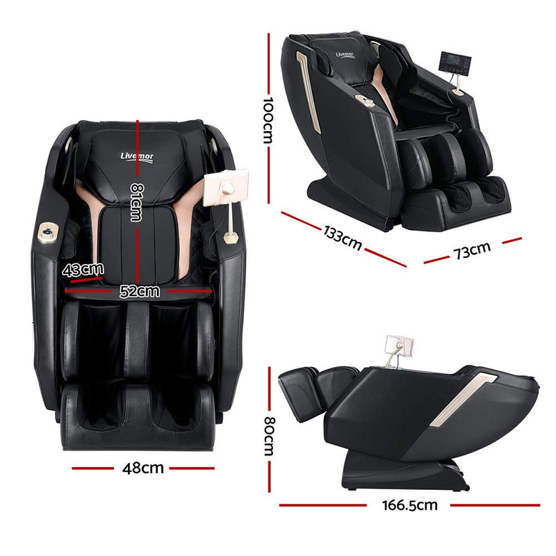 Livemor Massage Chair Electric Recliner Home Massager Baird - Health & Beauty > Massage - Rivercity House & Home Co. (ABN 18 642 972 209) - Affordable Modern Furniture Australia