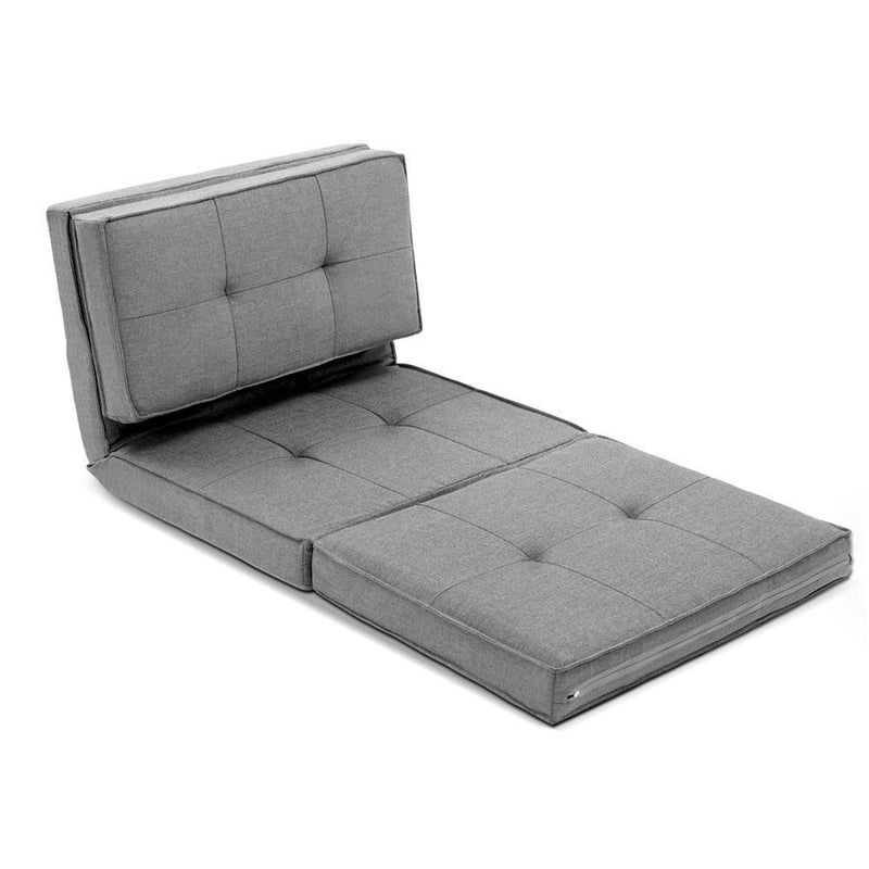 Lounge Floor Chaise Futon Grey - Rivercity House & Home Co. (ABN 18 642 972 209) - Affordable Modern Furniture Australia