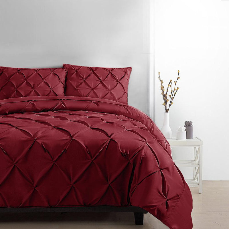 Luxury Classic Bed Duvet Doona Quilt Cover Set Hotel Super King Burgundy Red - Home & Garden > Bedding - Rivercity House & Home Co. (ABN 18 642 972 209) - Affordable Modern Furniture Australia