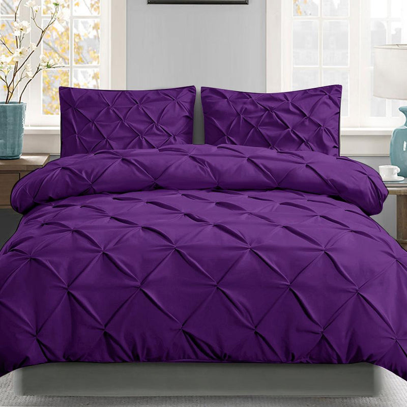 Luxury Classic Bed Duvet Doona Quilt Cover Set Hotel Super King Purple - Home & Garden > Bedding - Rivercity House & Home Co. (ABN 18 642 972 209) - Affordable Modern Furniture Australia