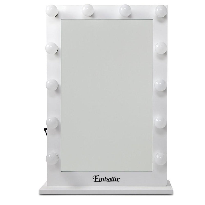 Make Up Mirror with LED Lights - White - Health & Beauty > Makeup Mirrors - Rivercity House & Home Co. (ABN 18 642 972 209) - Affordable Modern Furniture Australia