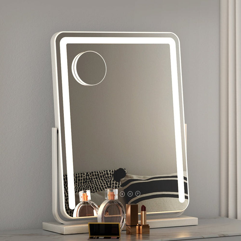 Makeup Mirror with Lights Hollywood Vanity LED Mirrors White 40X50CM - Health & Beauty > Makeup Mirrors - Rivercity House & Home Co. (ABN 18 642 972 209) - Affordable Modern Furniture Australia