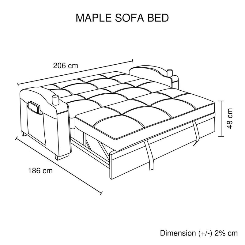 Maple Sofa -Black - Furniture > Sofas - Rivercity House & Home Co. (ABN 18 642 972 209) - Affordable Modern Furniture Australia