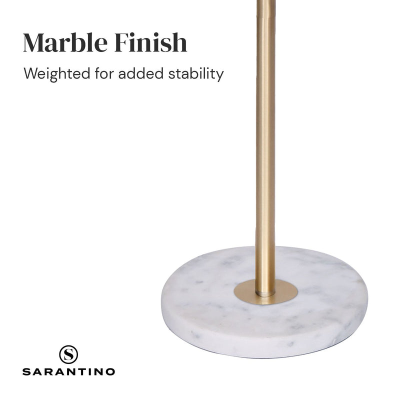 Marble & Metal End Table Top Floor Lamp - Home & Garden > Lighting - Rivercity House & Home Co. (ABN 18 642 972 209) - Affordable Modern Furniture Australia