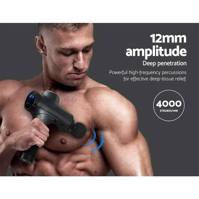 Massage Gun 6 Heads Vibration Massager Muscle Percussion Tissue Therapy - Rivercity House & Home Co. (ABN 18 642 972 209) - Affordable Modern Furniture Australia