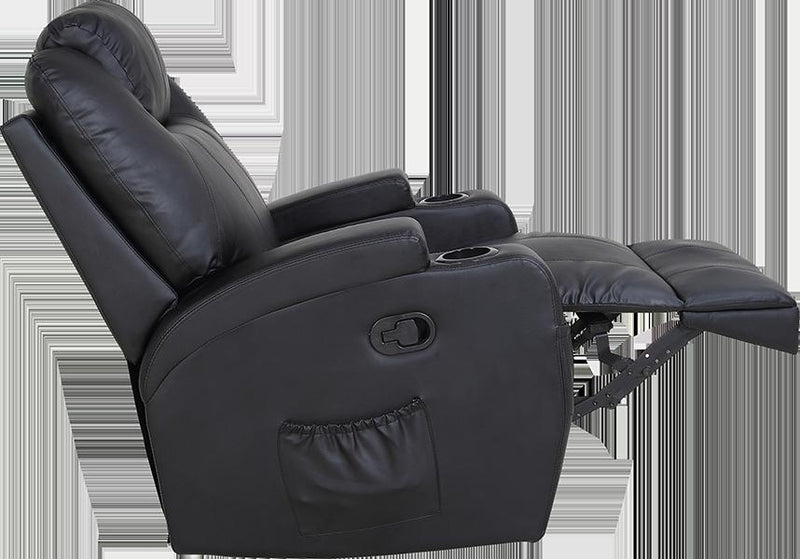 Massage Sofa Chair Recliner 360 Degree Swivel PU Leather Lounge 8 Point Heated - Rivercity House & Home Co. (ABN 18 642 972 209) - Affordable Modern Furniture Australia
