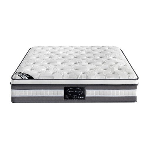 Mattress Euro Top Double Size Pocket Spring Coil with Knitted Fabric Medium Firm 34cm Thick - Furniture > Mattresses - Rivercity House & Home Co. (ABN 18 642 972 209)