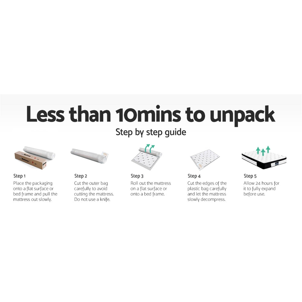 Pena Series Euro Top Pocket Spring Mattress 30cm Thick - King - Furniture > Mattresses - Rivercity House & Home Co. (ABN 18 642 972 209) - Affordable Modern Furniture Australia