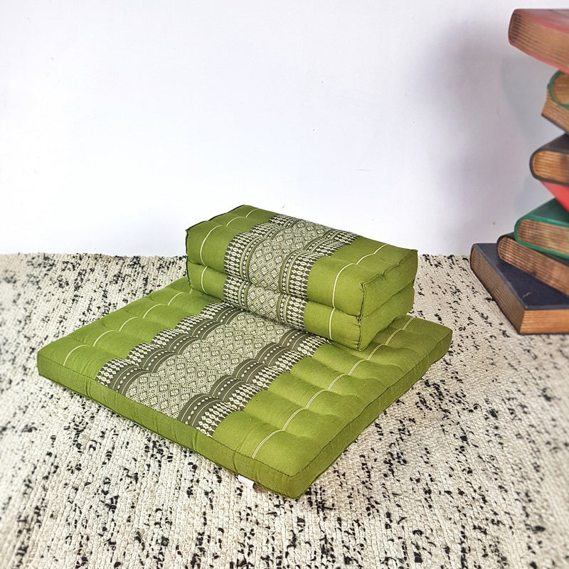 Meditation Cushion with Seating Block Set Green - Home & Garden > Decor - Rivercity House & Home Co. (ABN 18 642 972 209) - Affordable Modern Furniture Australia