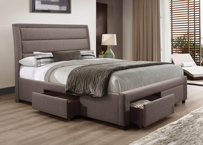 Megan Queen Bed Frame Light Grey - Rivercity House & Home Co. (ABN 18 642 972 209) - Affordable Modern Furniture Australia