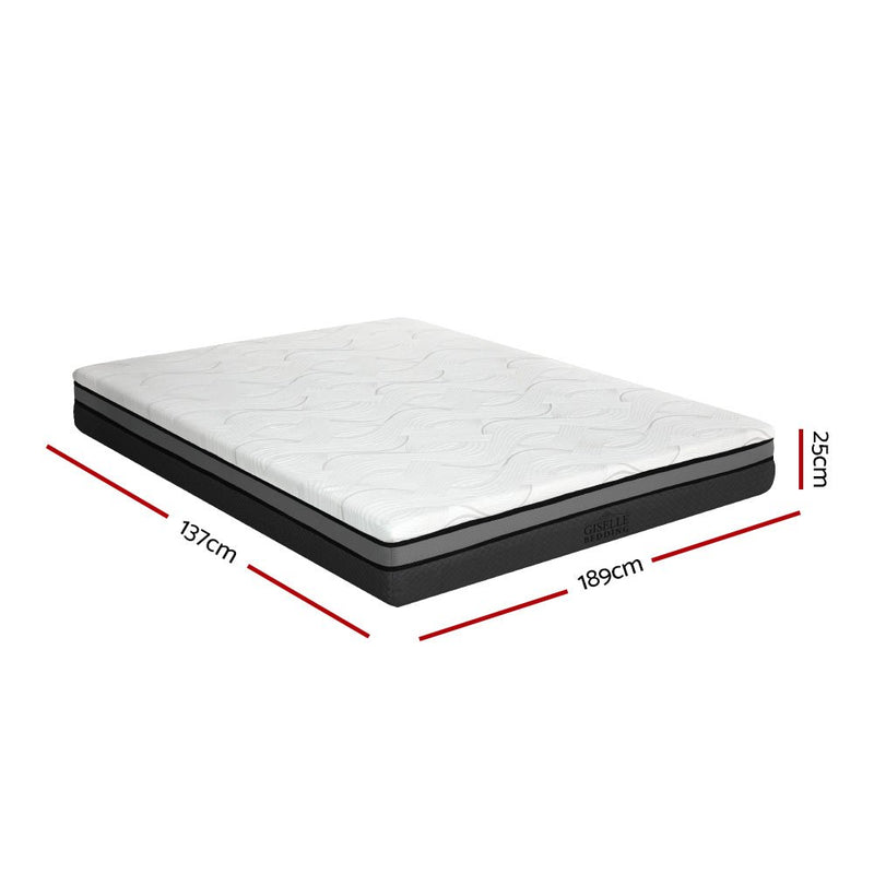 Belle Cool Gel Memory Foam Queen Mattress 25cm Thick - Double - Furniture > Mattresses - Rivercity House & Home Co. (ABN 18 642 972 209) - Affordable Modern Furniture Australia