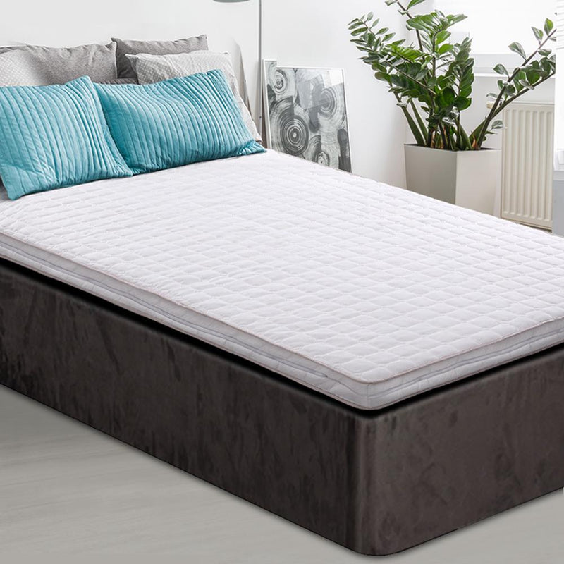 Memory Foam Mattress Topper Bed Underlay Cover King Single 7cm - Furniture > Mattresses - Rivercity House & Home Co. (ABN 18 642 972 209) - Affordable Modern Furniture Australia