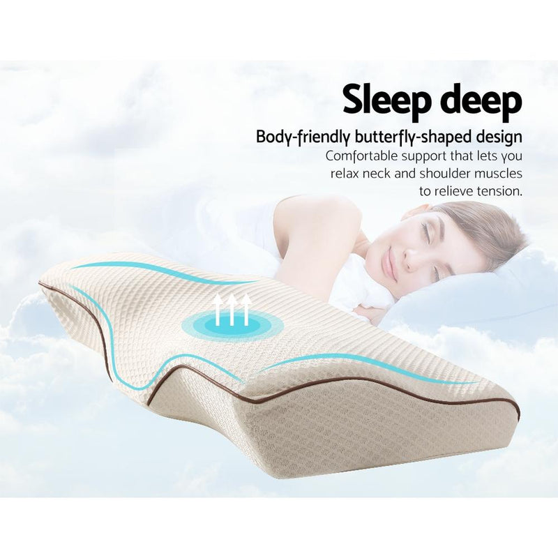 Memory Foam Pillow Neck Pillows Contour Rebound Pain Relief Support - Rivercity House & Home Co. (ABN 18 642 972 209) - Affordable Modern Furniture Australia