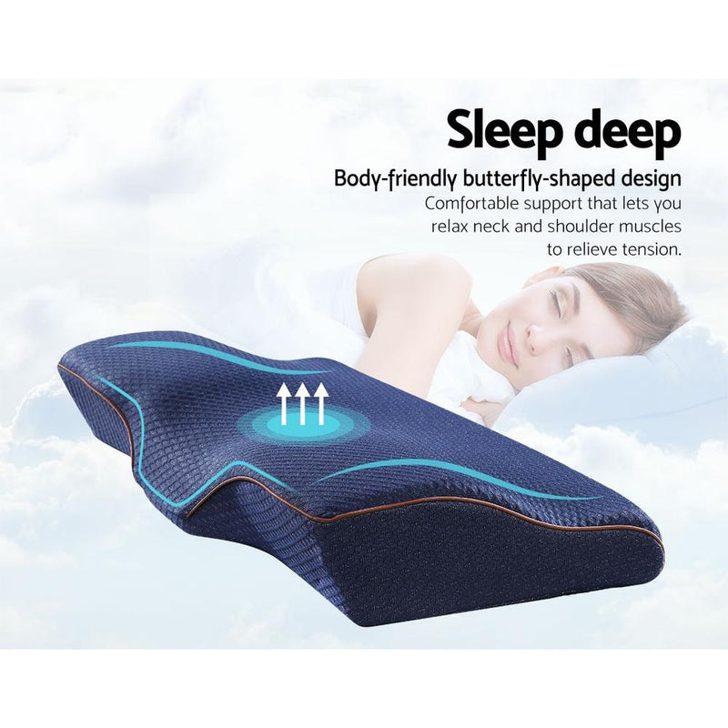 Memory Foam Pillow Neck Pillows Contour Rebound Pain Relief Support - Rivercity House & Home Co. (ABN 18 642 972 209) - Affordable Modern Furniture Australia