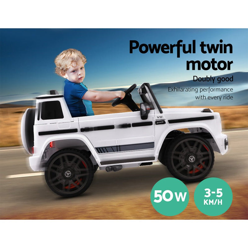 Mercedes-Benz Kids Ride On Car Electric AMG G63 Licensed Remote Cars 12V White - Baby & Kids > Ride on Cars, Go-karts & Bikes - Rivercity House & Home Co. (ABN 18 642 972 209) - Affordable Modern Furniture Australia